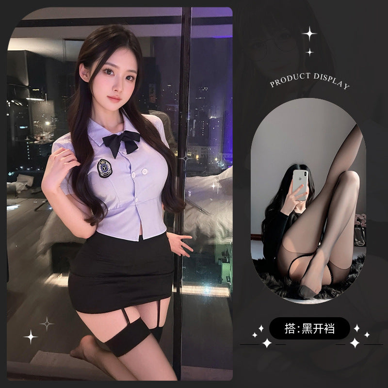 LS Sexy Underwear College Style Uniform Temptation Sexy Cute Pure Desire Instructor suit Tease Pajama Women