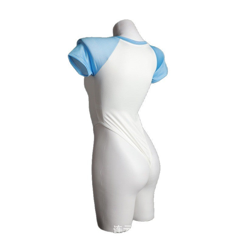 LS Sexy Lingerie Two-Dimensional Tight Open-Fit No-Take-Off Jumpsuit Sexy Temptation Bed Flirting Uniform