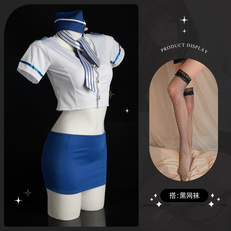LS Sentice Underwear Uniform JK suit Temptation Uniform Stewardess Sailor suit Women Pleated Skirt 8193