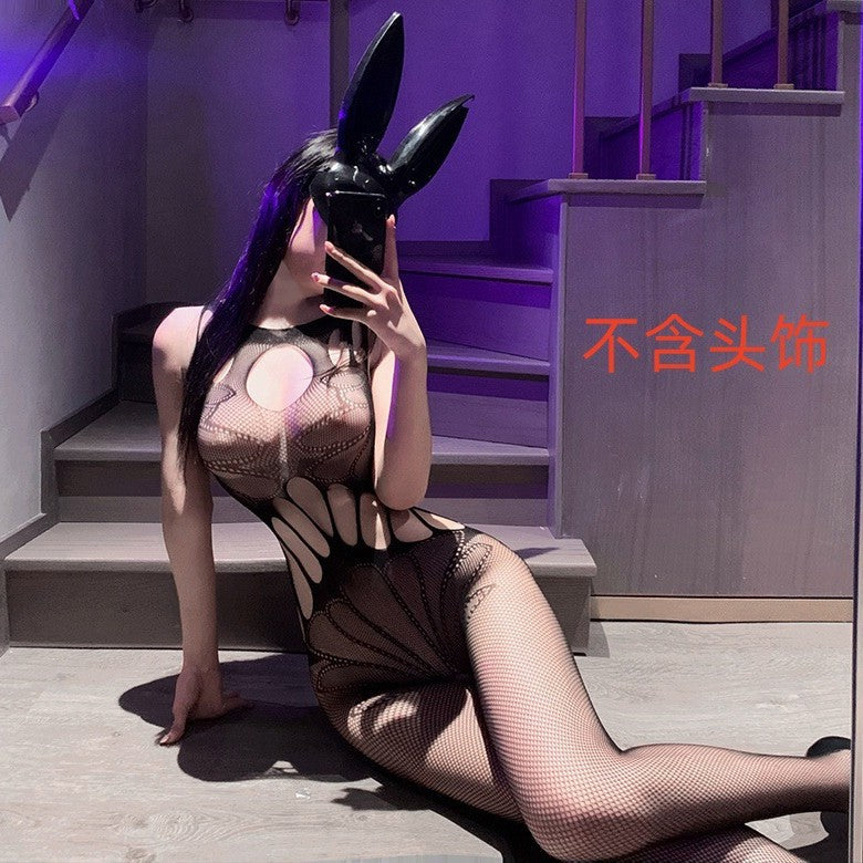LS Sex Underwear Products Sexy Uniform Temptation Pajamas Pure Desire Small Chest Large Hollow Tearable Mesh Clothes