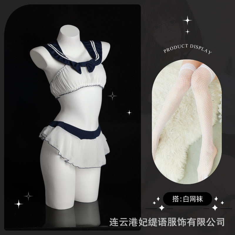 LS Sexy Lingerie Female Sexy Maid Student Uniform Open-Fit Free Pure Desire Character Student Wear 8226