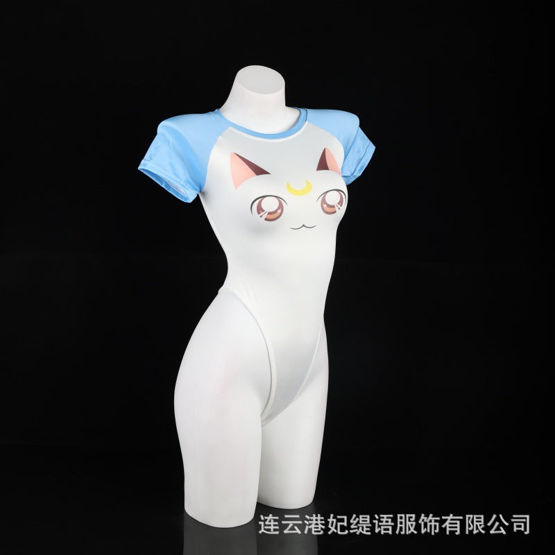 LS Sexy Lingerie Two-Dimensional Tight Open-Fit No-Take-Off Jumpsuit Sexy Temptation Bed Flirting Uniform