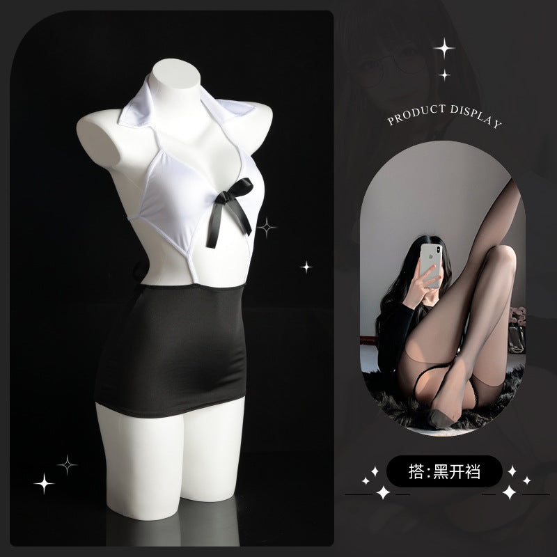 LS Sexy Lingerie Sexy Secretary Ol Uniform Female Role Play Teacher Hot Temptation Suit 9132