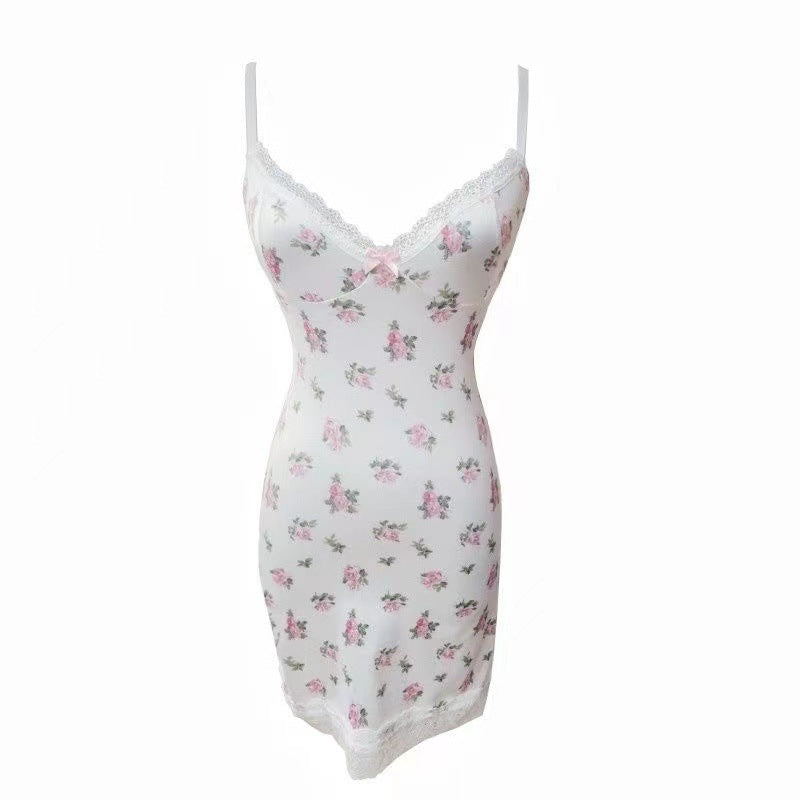 Ying sexy lingerie pure desire sexy lace sleeping clothes temptation small chest strap nightdress women's bed floral battle gown