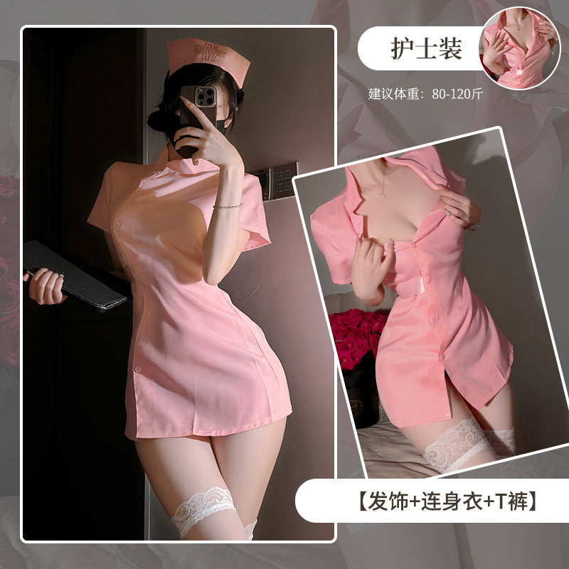 Sex lingerie nurse outfit pure desire bed cosplay sexy uniform suit temptation Halloween suit 1418