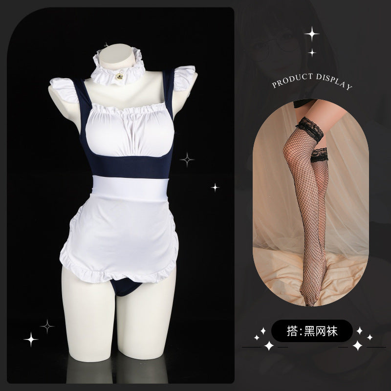 LS Sexy Lingerie Plus Size Sexy Maid Uniform Temptation Pajamas Pure Desire Role Maid Suit 8199