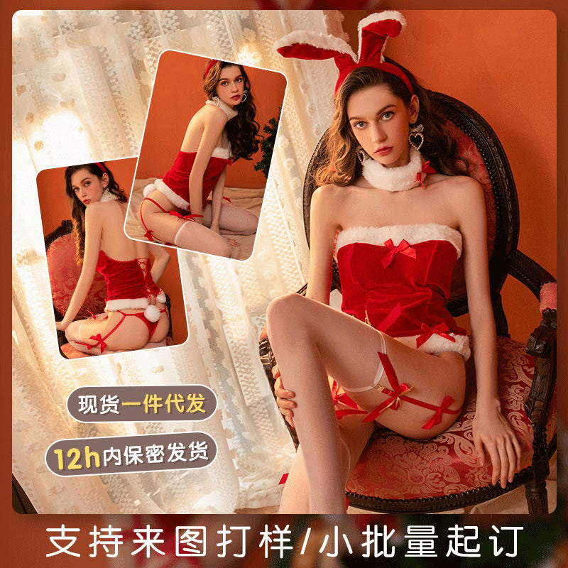 Ying Christmas sexy lingerie bunny uniform seductive sexy role playing hot pajamas suit wholesale