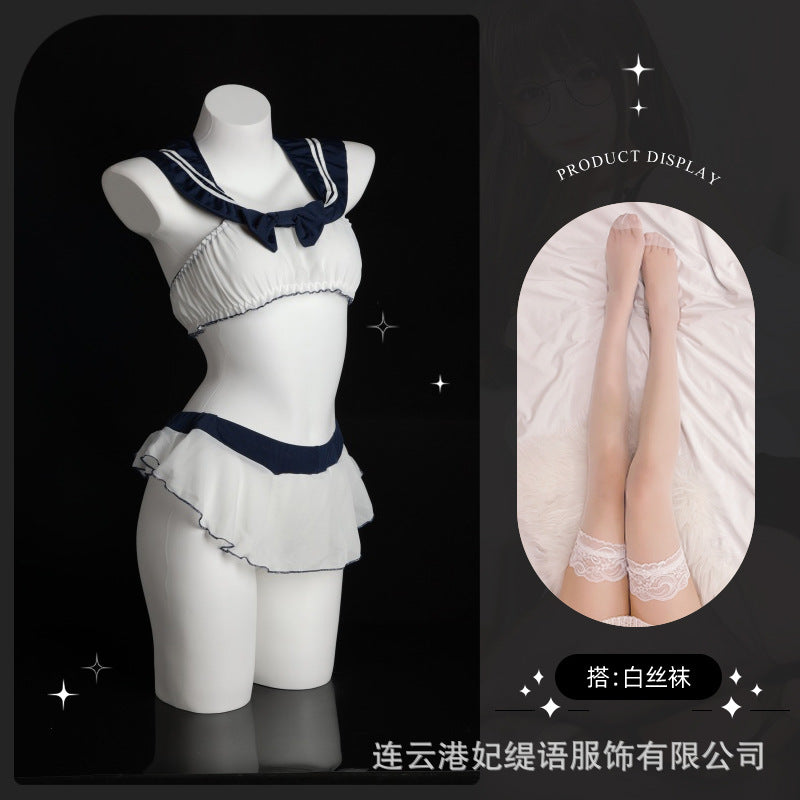 LS Sexy Lingerie Female Sexy Maid Student Uniform Open-Fit Free Pure Desire Character Student Wear 8226