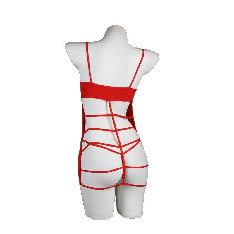 LS Sexy Lingerie Bed Tease Suspender Skirt Passionate Pajamas Sexy Hip Skirt No-Take-Off Flirting Suit