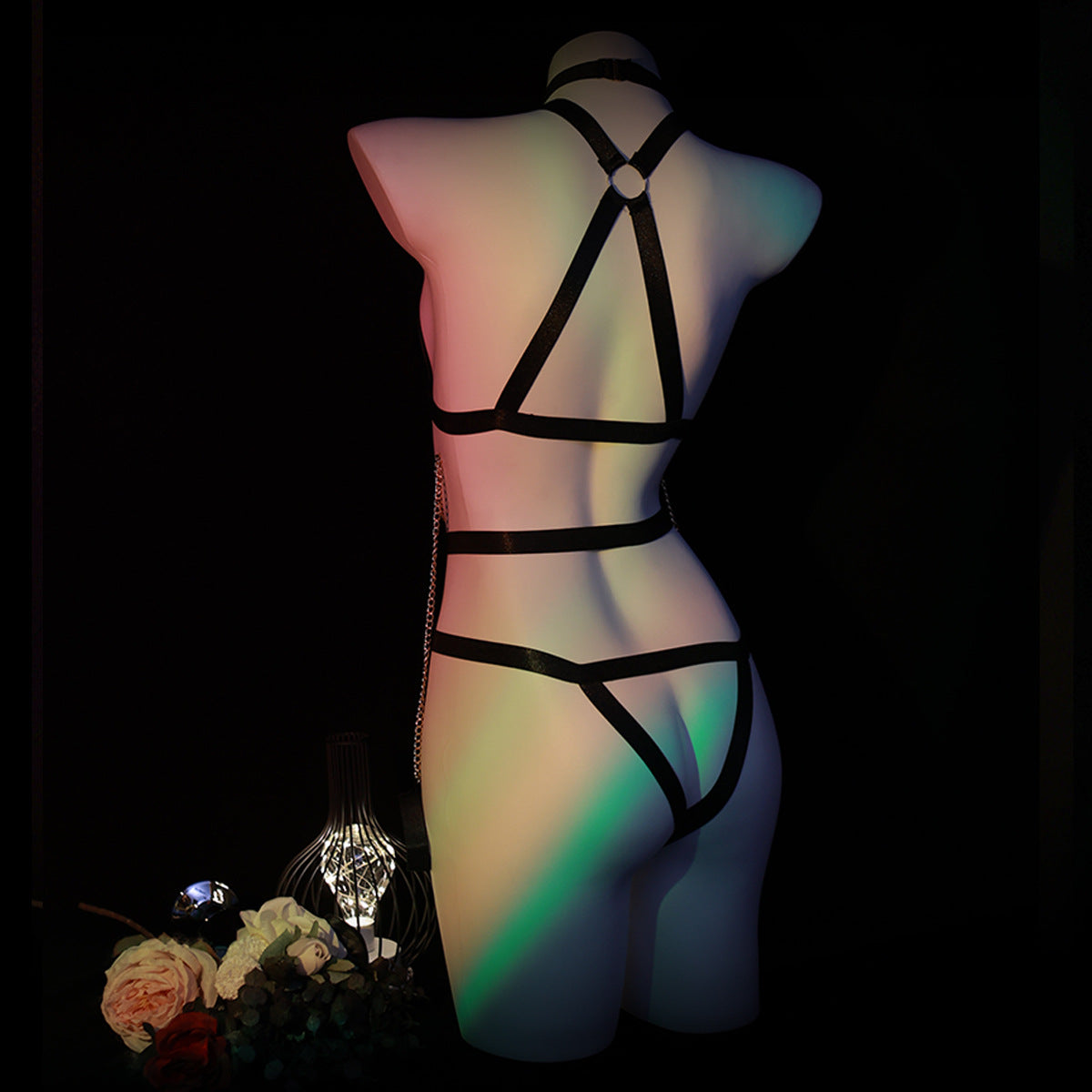 LS Sexy Lingerie Maid Outfit Sm Training Tools Sexy Bondage Queen Leather Uniform Temptation Cosplay