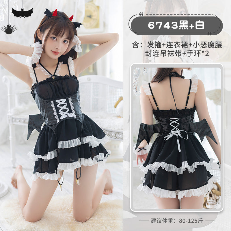 Faimu Wansheng Patent Leather Waist cosplay Deviruchi Sex Underwear Secondary Advanced Small Chest Uniform 6743