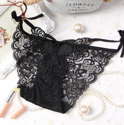 LS Sexy Lingerie Open Crotch No-Remove Lace Temptation Thong Briefs T-Pants Mixed Batch