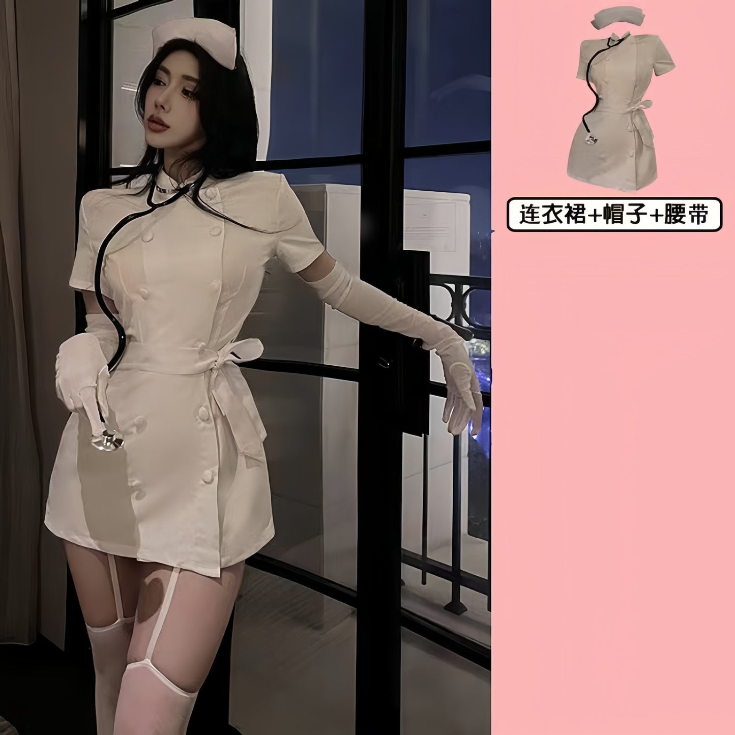 Sex Lingerie Sexy Halloween Night Pure Desire Maid suit cos White Angel Nurse Uniform Tempting Women