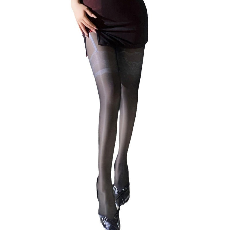 LS Sex Stockings Hand Tear Stockings Sexy Pure Desire Temptation Curis Silk Suspender Stockings Internet Red