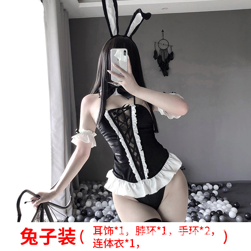 Lin linting new sexy lingerie cute bunny uniform suit sexy one-piece short skirt one-piece delivery 2448