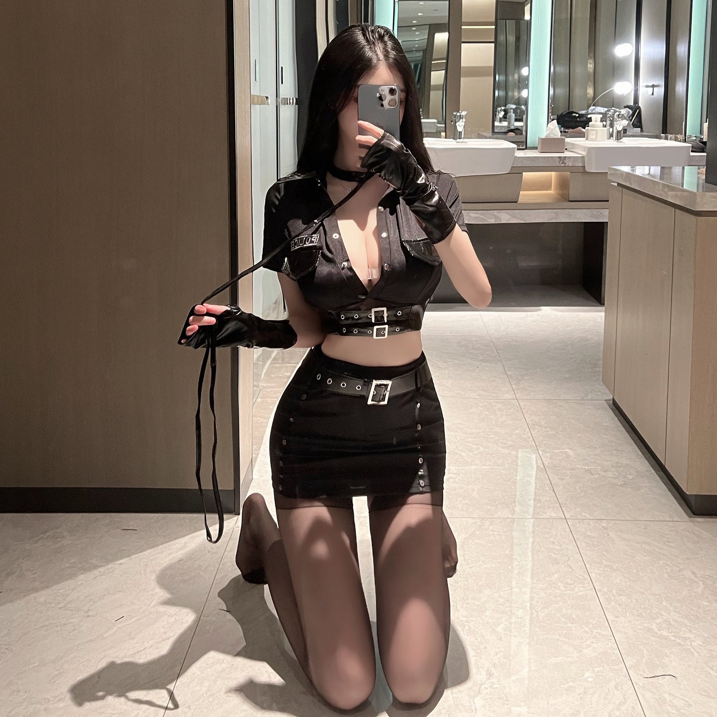 Sexy Lingerie Sexy Spice Girls Police Bar ktv Halloween cos Uniform Cosplay Uniform a generation of hair