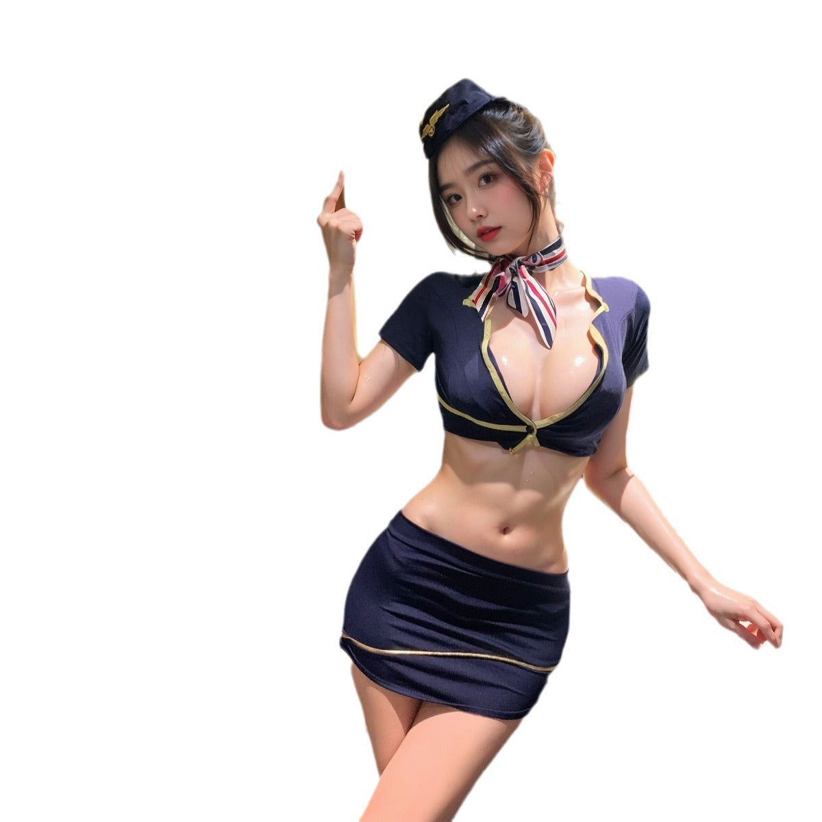 LS Sexy Underwear Products Sexy Uniform Temptation Pajamas Pure Desire Small Chest Big Stewardess Uniform