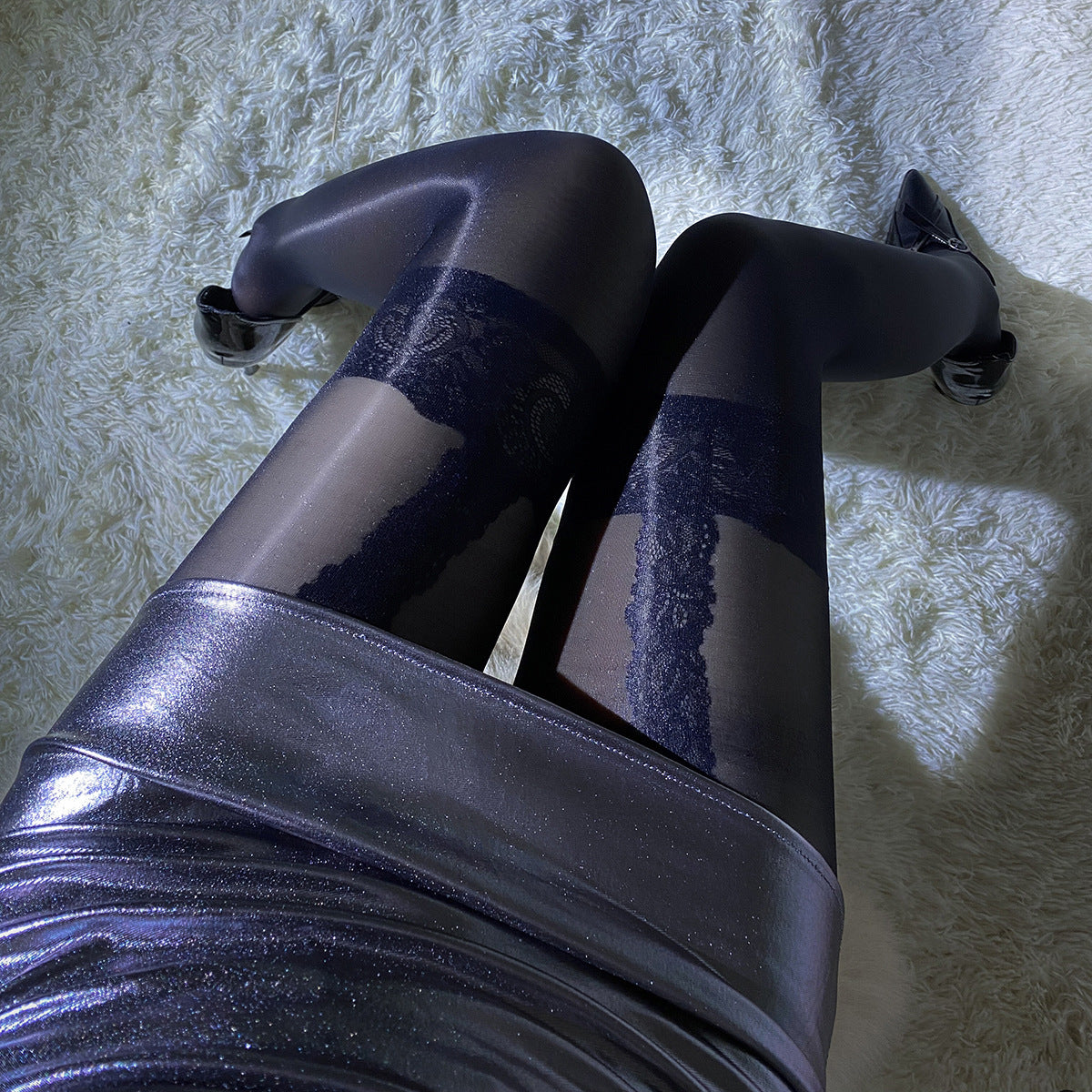 LS Sex Stockings Internet Popular Same Silk Pants Silk Fun Horse Oil Stockings Stacked in suspenders