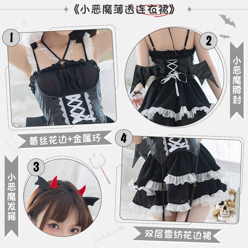 Faimu Wansheng Patent Leather Waist cosplay Deviruchi Sex Underwear Secondary Advanced Small Chest Uniform 6743