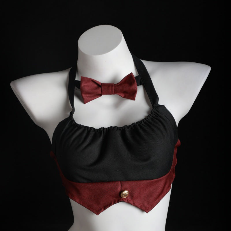 LS Sexy Lingerie Sexy Halter Jk Student Pleated Skirt Uniform Suit Cosplay Cute 8215