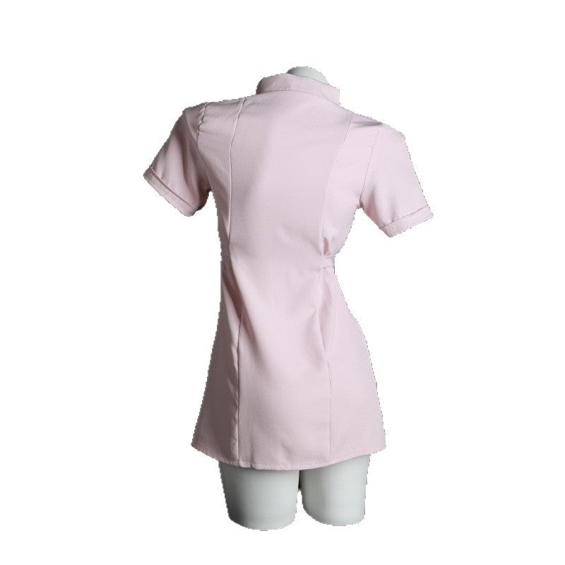 LS Sexy Nurse Outfit Sexy Lingerie Temptation Hot Solid Color Short Skirt Cosplay Bed Outfit 8059
