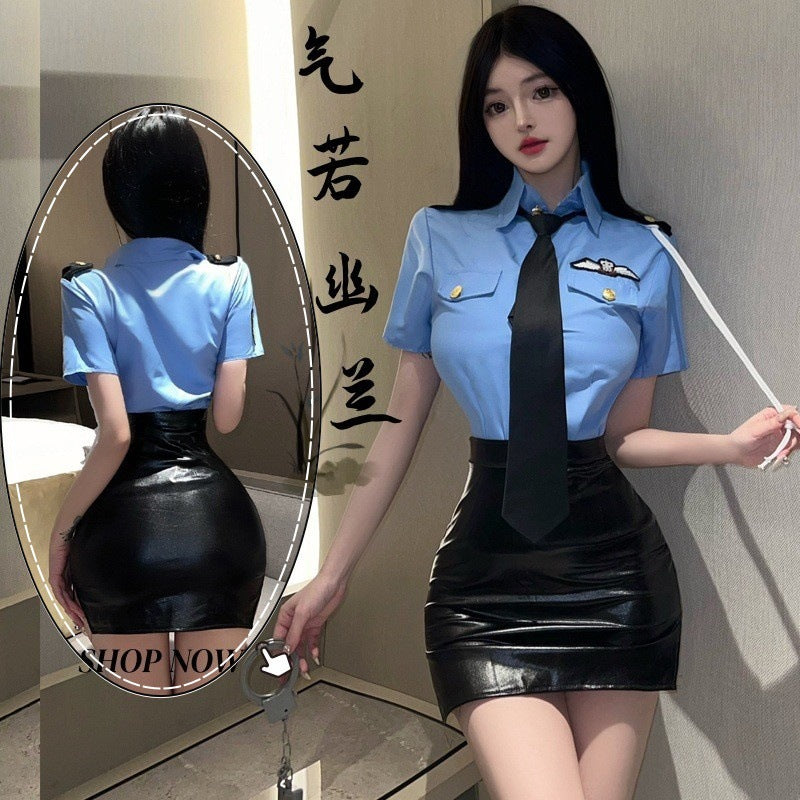 Halloween sexy lingerie sexy nightclub policewoman uniform temptation bed free stewardess passion clothes suit