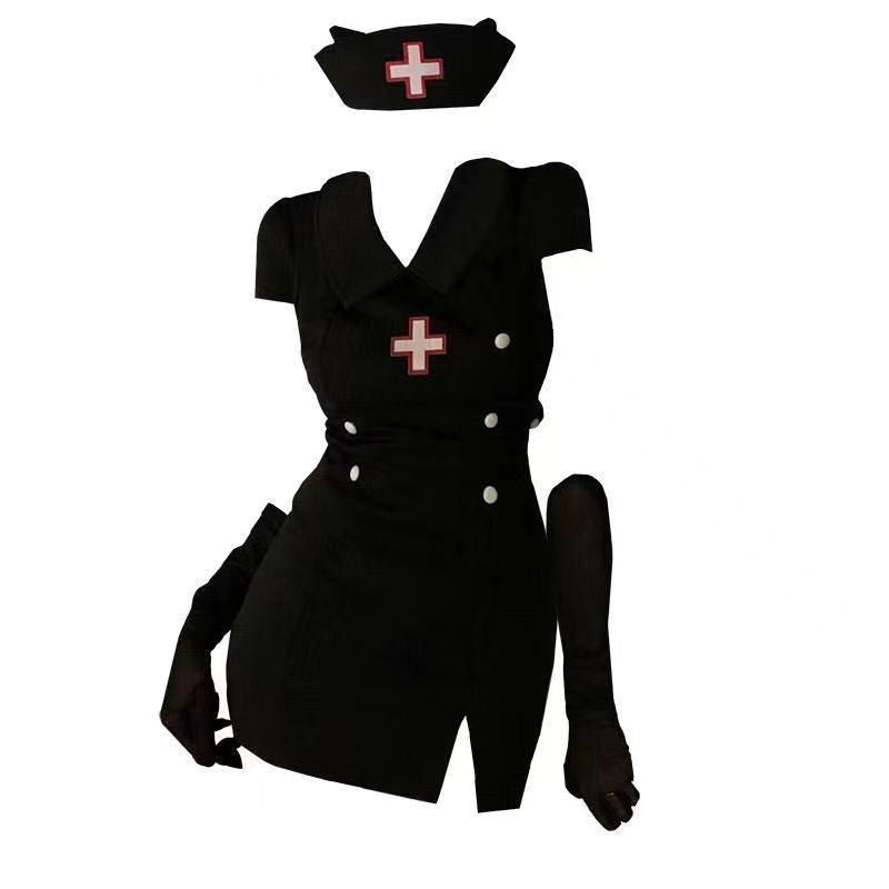 Sexy Doctor Pure Desire Nurse Uniform Suit Sexy Halloween Internet Celebrity Free Take-Off Passion Temptation Hip Skirt