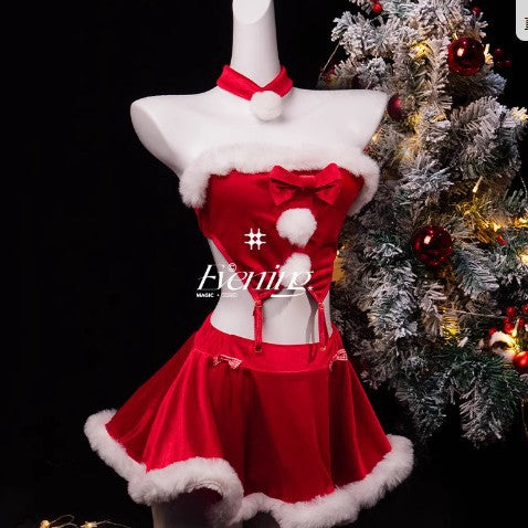 Yi Mengyao Sex Underwear Christmas Dress Sexy Bunny Uniform suit Elk Passion Dress Cosplay