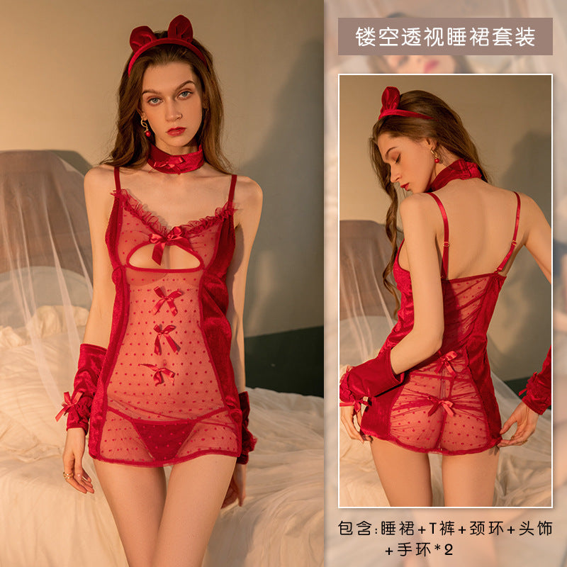 Ying Sexy Underwear Christmas Dress Sexy Uniform Temptation Bunny Role Playing Dress Hot Cat Girl Suit