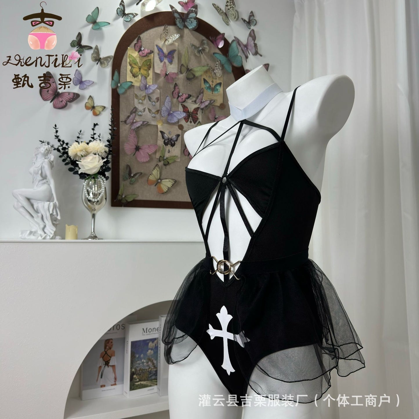 Jili Sexy Nun Uniform Sexy suit Halloween Costume Cosplay Nun Dress Up Costume