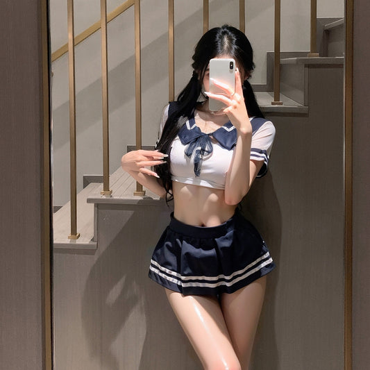 LS Sexy Underwear Sexy Uniform Temptation Pajamas Women's Pure Desire Maid Clothing Pure Student Uniform 8015