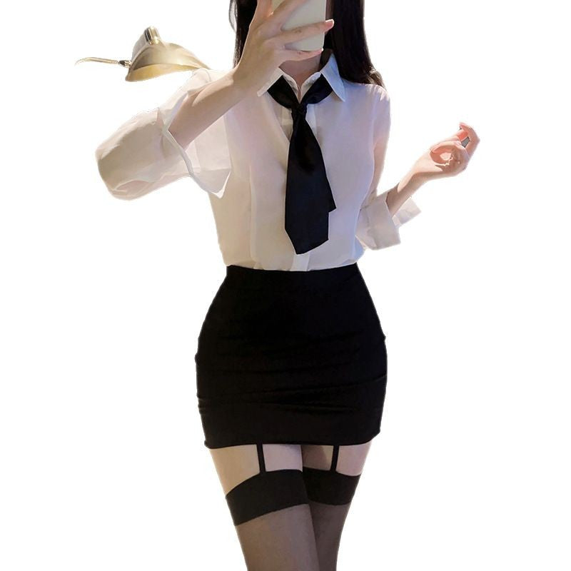 Night Yuyu Sexy Lingerie Bunny Girl Uniform No Need to Take Off 25 New Sexy Date Shirt Bed Teasing One Piece Drop Shipping