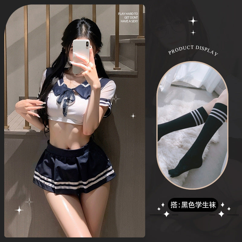LS Sexy Underwear Sexy Uniform Temptation Pajamas Women's Pure Desire Maid Clothing Pure Student Uniform 8015
