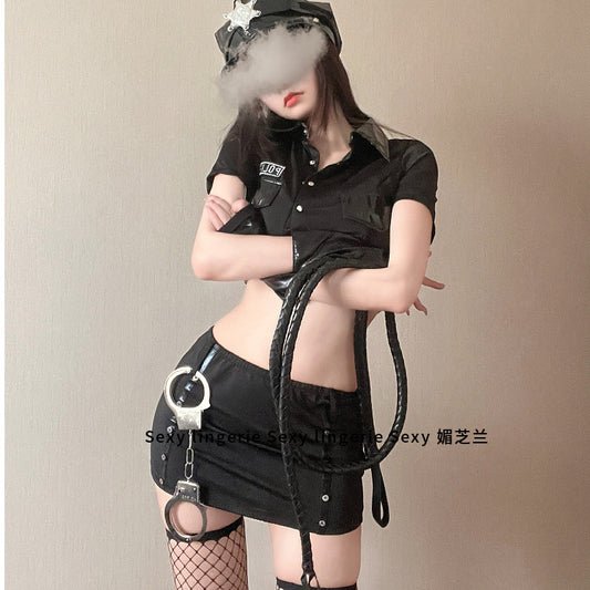 Sexy Lingerie Sexy Spice Girls Police Bar ktv Halloween cos Uniform Cosplay Uniform a generation of hair