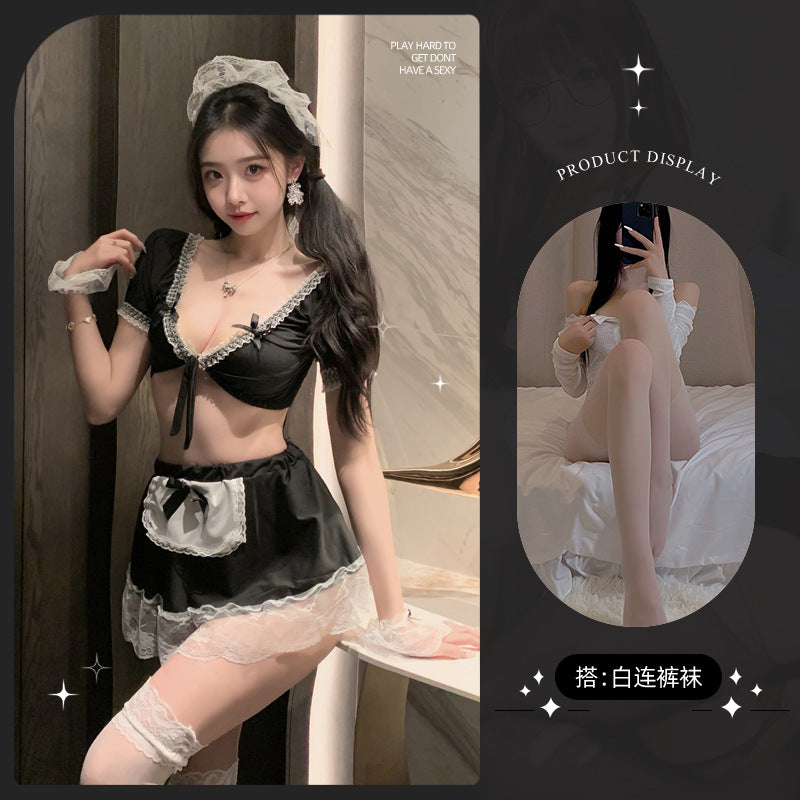 LS Sexy Lingerie Sexy Uniform Temptation Sexy Pajamas Pure Desire Small Breasts Show Big Maid Outfit 8490