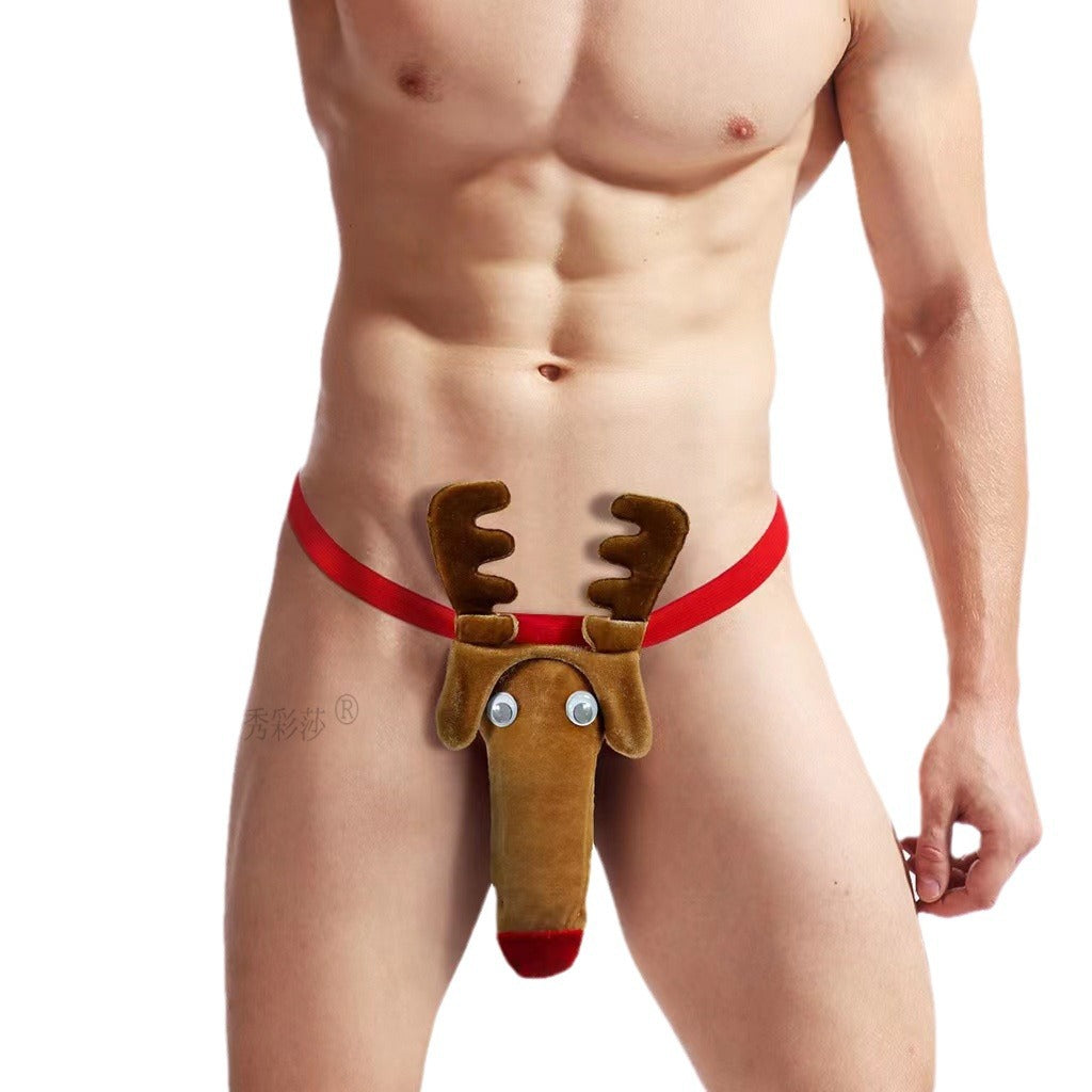 Sexy thong pure sex underwear men's fawn underwear Christmas bed jj set passion plus size temptation