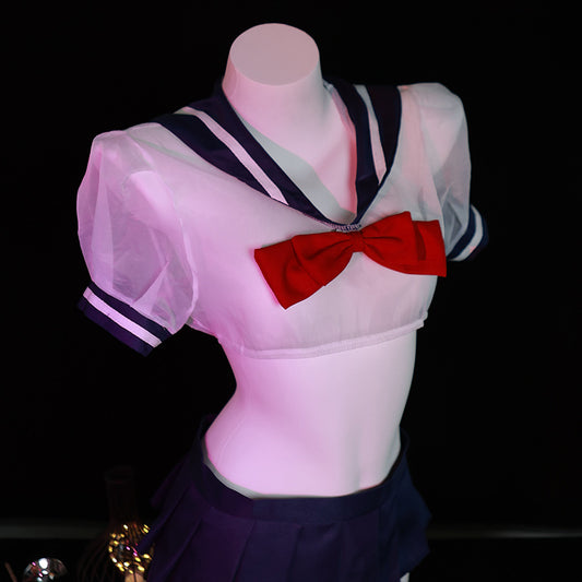 LS Japanese Style Sexy Student Outfit Jk Uniform Suit Pure Lust Sexy College Style Sailor Suit Short Skirt 8188