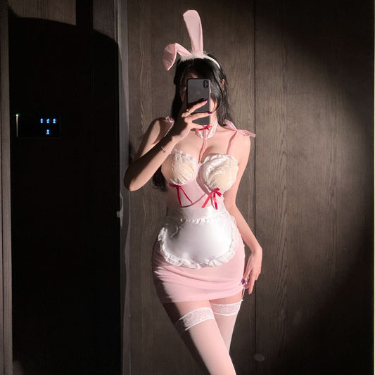 Love Like Sexy Lingerie Sexy New Cute Bow Mesh Bunny Girl Christmas Two-Dimensional Cute 5266