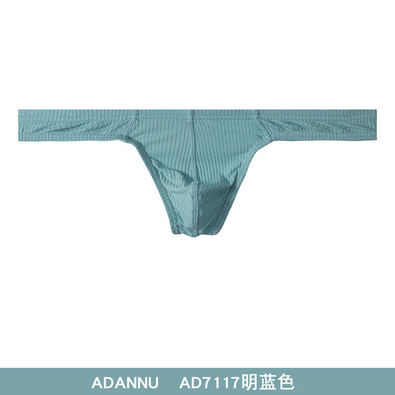 AliExpress Christmas single thong T pants hip gay Foreign Trade men's nightclub low waist sexy thong shock convex bag