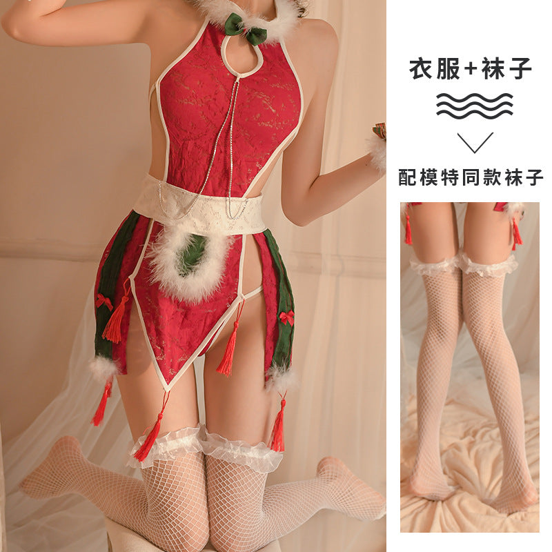 Sexy lingerie Christmas combination uniform temptation Halloween cosplay suit National style bellyband flying Hanfu