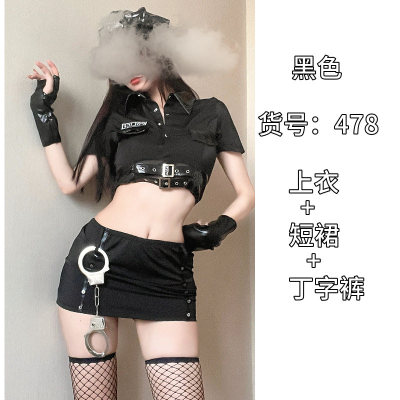 Sexy Lingerie Sexy Spice Girls Police Bar ktv Halloween cos Uniform Cosplay Uniform a generation of hair