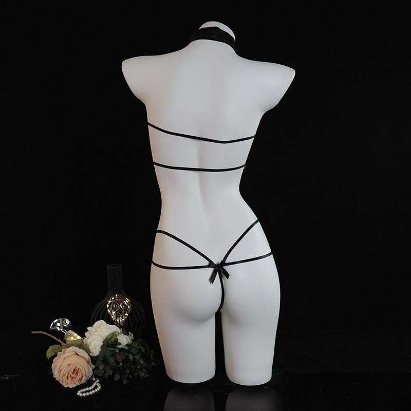 LS Sexy Lingerie Pure Desire No-Take-Off Pajamas Uniform Sm Strap See-Through Set Bundle Qq8240