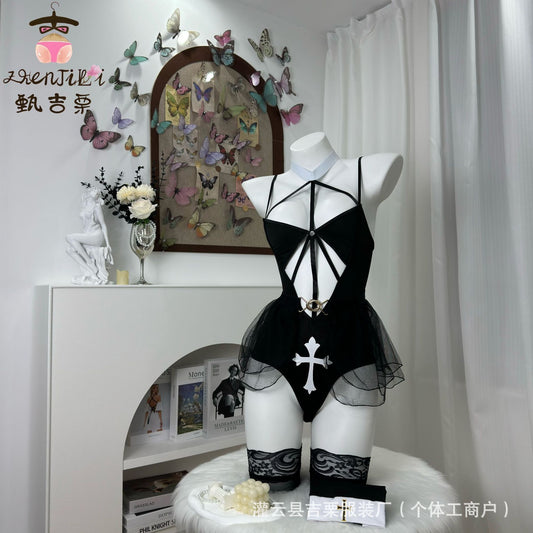 Jili Sexy Nun Uniform Sexy suit Halloween Costume Cosplay Nun Dress Up Costume