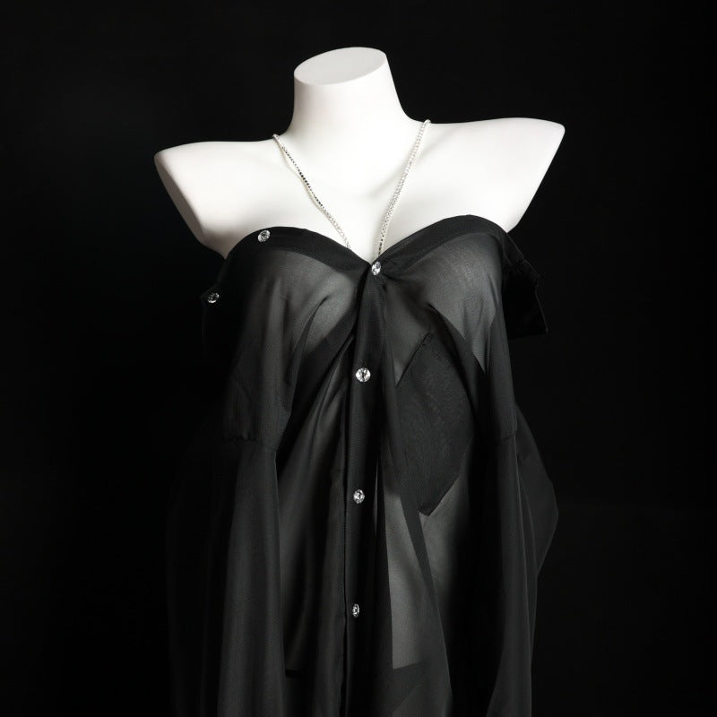 LS Sexy Lingerie No Need to Take Off Nightgown Uniform Temptation Boyfriend Shirt Pure Desire Secretary Temptation 8225