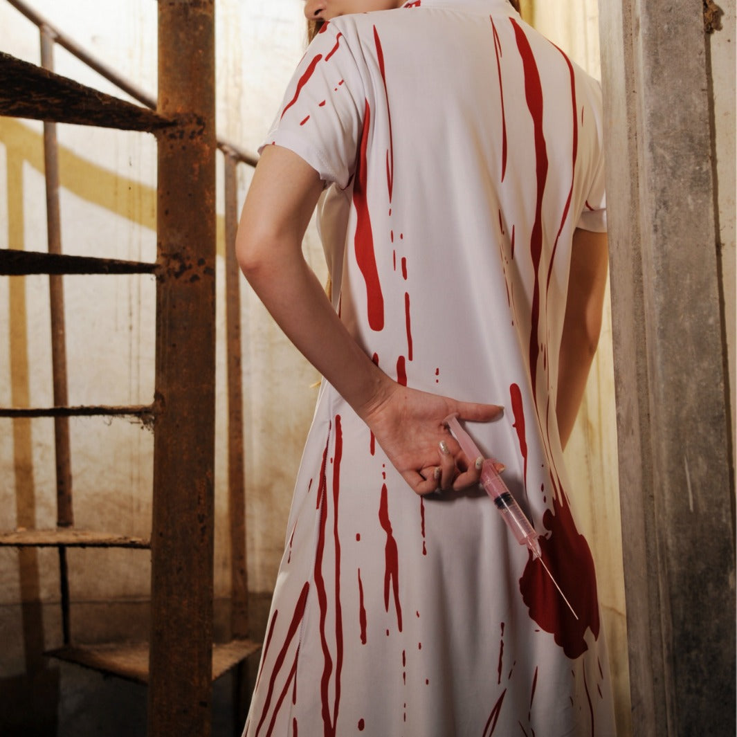 Cross Border Vampire Female Nurse Costume Role Playing Game Uniform Halloween Stenty Underwear Ghost Nurse 5