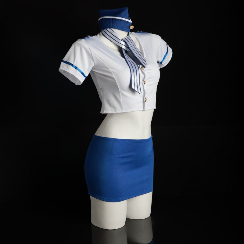 LS Sentice Underwear Uniform JK suit Temptation Uniform Stewardess Sailor suit Women Pleated Skirt 8193