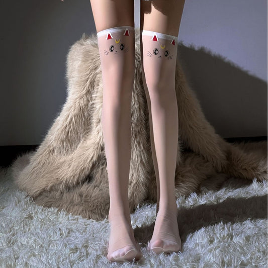 LS Sex Stockings Hand Tear Stockings Sexy Pure Desire Temptation Curis Curis Cute Cat Stacked Socks