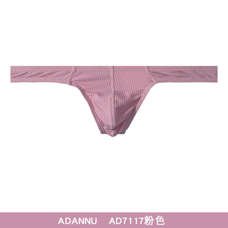 AliExpress Christmas single thong T pants hip gay Foreign Trade men's nightclub low waist sexy thong shock convex bag