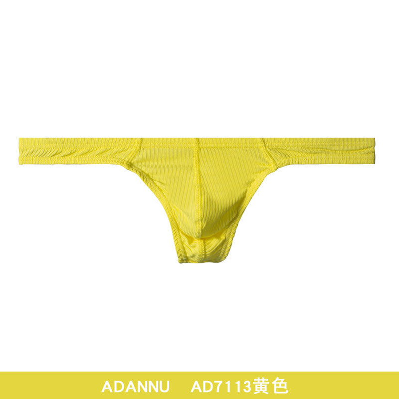 AliExpress Christmas single thong T pants hip gay Foreign Trade men's nightclub low waist sexy thong shock convex bag