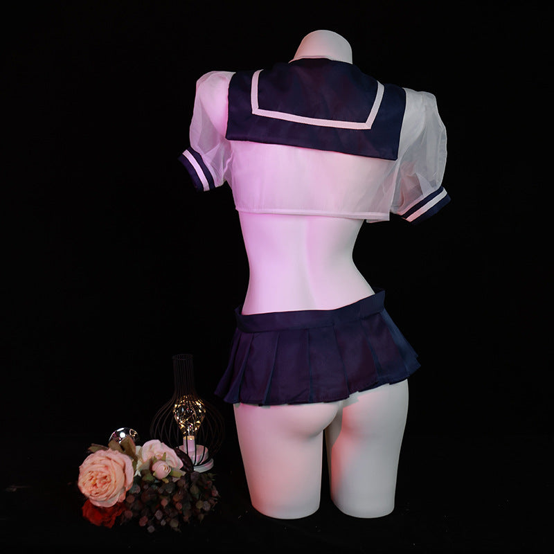LS Japanese Style Sexy Student Outfit Jk Uniform Suit Pure Lust Sexy College Style Sailor Suit Short Skirt 8188